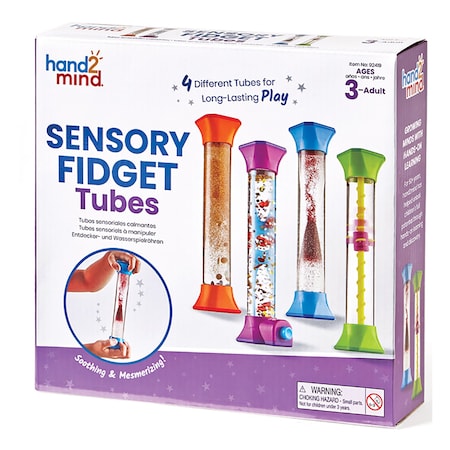 Hand2Mind Sensory Fidget Tubes, Set of 4 92419